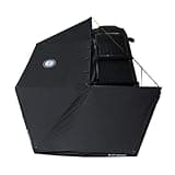 Overland Vehicle Systems 19690001 Driver Side XD Nomadic 270 Degree Awning with Lights | Black Body and Grey Trim with Travel Cover | Waterproof Fabric | 129 SQ FT Coverage