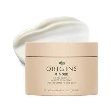 Origins Ginger Souffle Whipped Body Cream | Body Butter For Dry Skin | With Ginger, 6.7 Fl Oz