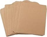 25 Pcs Retro Kraft Paper CD DVD Sleeves Envelopes Cardboard Storage Cases Holder DVD Cases Square CD Storage Bag Media Storage（Brown）