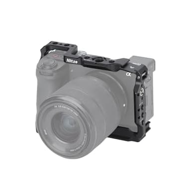 Nitze a6700 Camera Cage for Sony A6700 / Alpha 6700 with Built-in Cold Shoe, NATO Rail and Arca Quick Release Plate - T-S12A