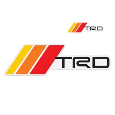 GRITKULTURE Removable TRD Decal Graphic Sticker 10inch X 3inch Tricolor Retro Vinyl Decal for Universal Year Tacoma and Tundra, 4runner Offroad Trucks and SUV with Squeegee and Easy Installation