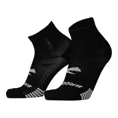 Brooks Ghost Lite Quarter Socks I Performance Running, Comfort Fit with Arch Support for Men & Women (2-Pack Set) - Black - Large