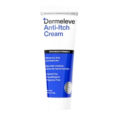 Dermeleve Steroid Free Anti-Itch Cream | Extra Strength for Psoriasis, Seborrheic Dermatitis, Viral Rash, Bug Bites, Allergy, Chronic Hives, Neuropathy (Nerve) | Full Body Itch Relief | 4 oz (1 Pack)