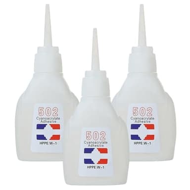Wood Glue, 3PCS 502 Glue, 30g Instant Adhesive Waterproof Quick Drying 502 Super for Metal, Glass, Plastic, Leather Repairing, Super