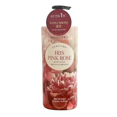 ON THE BODY Daily Moisture Perfume Iris Pink Rose Body Wash, 37.19 Fl Oz, Floral Fragrance