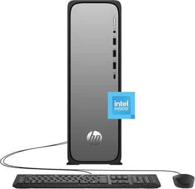 HP OmniDesk Slim Desktop PC 2025 | Intel Core i3-13100 | 8GB DDR4 | 256GB SSD | Intel UHD 710 | Windows 11 Home | Compact Space-Saving Design | Meteor Silver