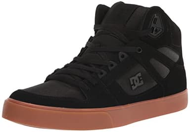 DC mens Pure High-top Wc Skate Shoe, Black/Gum, 10.5 US