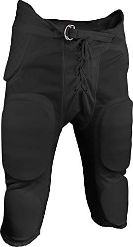 Sports Unlimited Double Knit Integrated Adult Football Pants, Men Football Practice Pants, Black