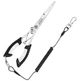 Pullther fishing Needle Nose Pliers Fishing,Fishing Pliers Hook Remover,Fishing Pliers Stainless Steel,Fishing Pliers Kit with Lanyard,Braid Cutter Rustproof Fishing Multitool for Saltwater Freshwater