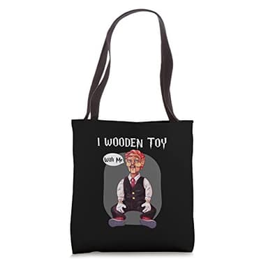 I Wooden Toy With Me Creepy Ventriloquist Dummy Tote Bag