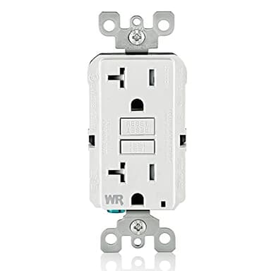 Leviton Self-Test SmartlockPro Slim GFCI Weather-Resistant and Tamper-Resistant Receptacle with LED Indicator, GFWT2-W, White