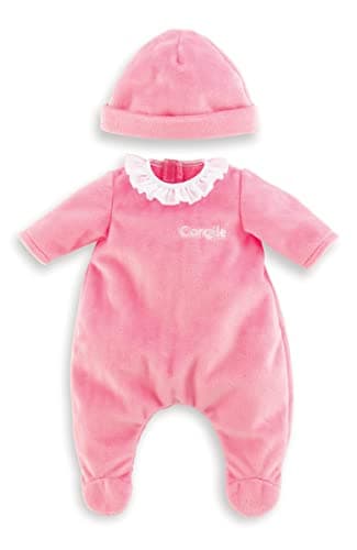 Corolle 14” Baby Doll Outfit - Pink Pajamas - Mon Grand Poupon Outfits and Accessories fit 14" Dolls, for Kids Ages 2 Years and up