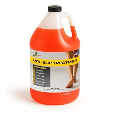 Anti Slip Tile Treatment (Gal) Non-Slip Floor Treatment for Grip on Stone, Porcelain & Ceramic. Indoor & Outdoor, Residential & Commercial Slip Prevention, Works Fast for Lasting Traction