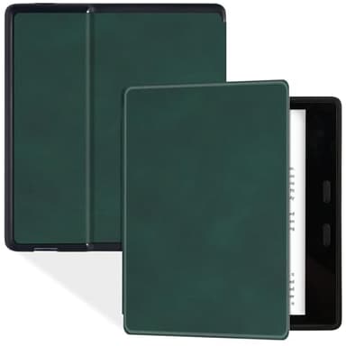 BOZHUORUI Case for 7" Kindle Oasis 9th/10th Generation | with Auto Sleep/Wake | Slim & Lightweight | Soft Back Shell | PU Leather Sleep Cover fit Oasis 2017/2019 (Pine Green)