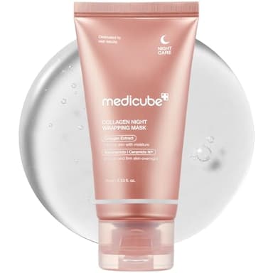 medicube Wrapping Mask Collagen Overnight Peel Off Facial Mask | Elasticity & Hydration Care, Reduces Sagging & Dullness | Hydrolyzed Collagen For Glowing Skin | Korean Skin Care, 2.53 fl.oz
