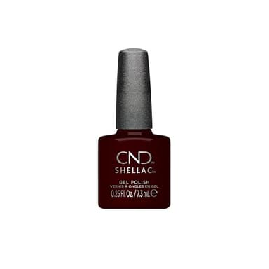 CND Shellac Gel Nail Polish, Long-lasting Nail Paint Color with Curve-hugging Brush, 304 Black cherry, 0.25 fl oz
