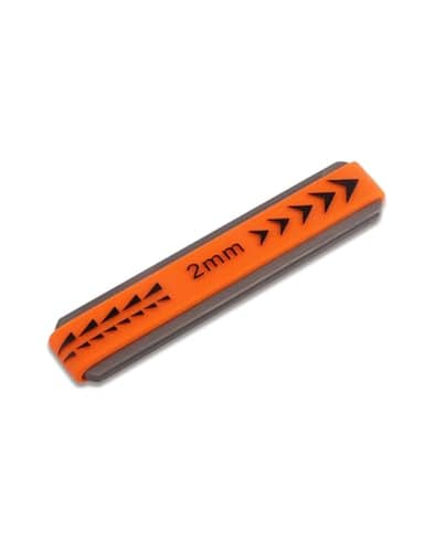 Metallor Guitar Fret Crowning Files Dual Sized Compact Fret Dressing File for Standard Guitar Frets with Coarse and Fine Cutting Edges Rubber Grip Guitar Luthiers Tools Repair Tools. (2mm-Medium)