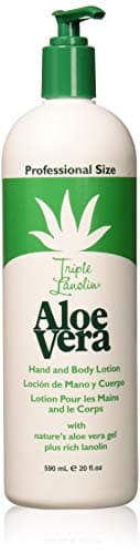 Triple Lanolin Aloe Vera Soothing Lotion (20 Fl Oz) – Professional Aloe & Lanolin Moisturizer for All Skin Types – Deeply Hydrating Hand and Body Lotion – Non-Greasy & Fast-Absorbing