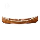 Old Modern Handicrafts 6 ft Wooden Canoe with Ribs with Matte Finish - Made from Premium Cedar and Hardwood Hull - 70.5L x 20.2W x 15H Inches