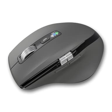 INFINMIND Wireless Side Scroll Mouse with Multi-Device, Ergonomic Computer Mice with Smart Flying Scroll, Quiet Click for Computer, Laptop, iPad, Tablet, MacBook (Grey)