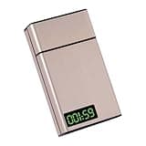 Habit Control case with a Timer Tock Portable timed Dispenser time Lock case 85mm /3.3in King Size 20 Capacity Portable Quit Aid（Golden）