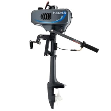 2 Stroke Boat Motor, 3.5 HP Heavy Duty Boat Engine with Water Cooling System Outboard Motor with CDI System Manual Start, Short Shaft (2 Stroke, 3.5 HP, Water Cooling)
