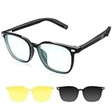GenXenon Smart Glasses, Bluetooth-Audio Glasses for Men Women With Night Vision and Polarized Magnetic Lenses, Remote Shooting,Voice Assistant, Wireless Headphone Sunglasses for Cycling Driving (G05)