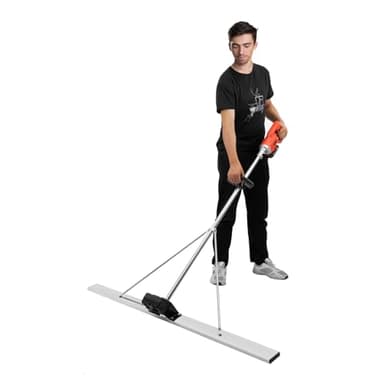 Power Concrete Screed Vibratory Kit,48W Cordless Concrete Vibrator Machine With 1.5M Leveling Ruler,Vibration Screed Concrete,Suitable For Road Constructions,Construction