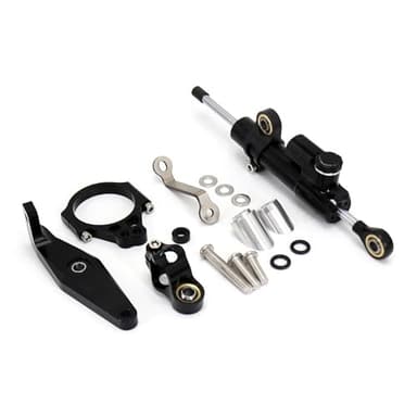 Adjustable Steering Damper Stabilizer with Mount Bracket Compatible with Yamaha MT09 2021-2024, MT09 SP 2021-2024, XSR900 2022-2024 (Black)