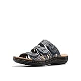 Clarks Women's Casual Flat Sandal, Blue Grey, 8