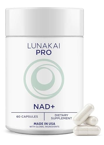 Lunakai PRO USA Made Dual-Pathway NAD+ Formula with NR & Resveratrol – Natural NAD Supplement for Women & Men – Healthy Aging & Cellular Health Support, 60ct