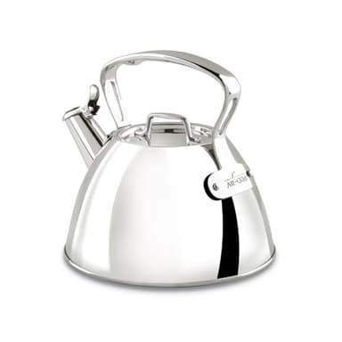 All-Clad Specialty Stainless Steel Tea Kettle 2 Quart Induction Pots and Pans, Cookware Silver