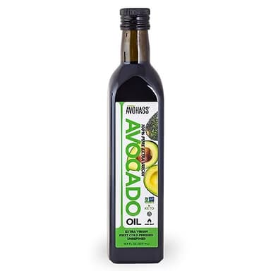 Avohass Mexico Extra Virgin First Cold Pressed Unrefined Avocado Oil 16.9 fl oz Bottle
