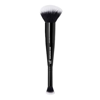 e.l.f. Complexion Duo Brush, Makeup Brush For Applying Foundation & Concealer, Creates An Airbrushed Finish, Made With Vegan, Cruelty-Free Bristles
