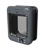 Closer Pets Microchip Activated Cat Door for Entry Control of up to 30 Cats - ISO and AVID Compatible - (Grey)