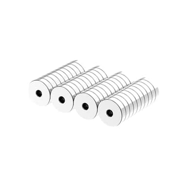 AlpysiaTech N52 Ring Magnets- 1/2" OD x 1/8" ID x 1/8" Thick - 40 Pack, Neodymium Magnet Ring, Round Rare Earth Magnet with Hole for Office, Home,Workshop,DIY Craft Projects Donut Magnets