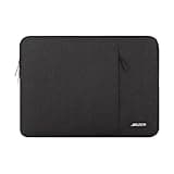 MOSISO Laptop Case 13.3 inch, 13-13.3 inch Laptop Sleeve Compatible with MacBook Air/Pro 13 / Pro 14, HP Dell ASUS Lenovo Notebook, Polyester Vertical Computer Sleeve Bag with Pocket, Black