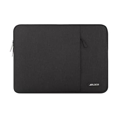 MOSISO Laptop Case 16 inch, 15-15.6 inch Laptop Sleeve Compatible with MacBook Pro 16 M4 M3 M2 M1, HP Acer Dell Lenovo ASUS Notebook, Polyester Vertical Computer Sleeve Bag with Pocket, Black
