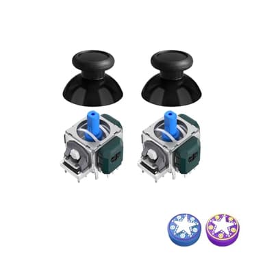 AKNES HallPi TMR Electromagnetic Joystick Replacement for Switch Pro Controller, Anti-Drift Stick Repair Accessories for Switch Pro Controller, Thumbstick Caps Included - 1 Pair