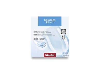 Miele Genuine UltraTabs All in 1 Dishwasher, 60 Detergent Tablets