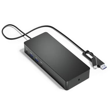 Kamnik D6000 Universal Docking Station, Up to Triple 4K or Single 5K Display by USB-C, Compatibility with Windows and MacOS