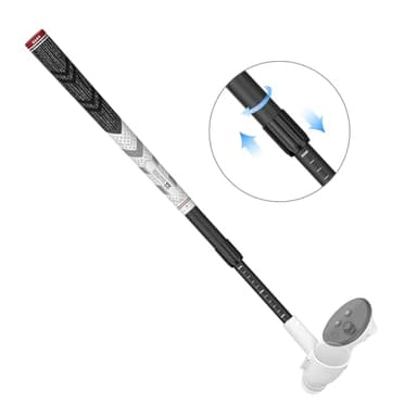 AMVR Golf Club Attachment Compatible with Meta/Oculus Quest 3S/Quest 3, Non-Slip VR Golf Handle Grip for Golf (Adjustable Golf Club)