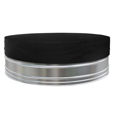 iBirdie Outdoor Waterproof 10 Feet Stock Tank Pool Cover, 120 inch Round Hot Tub Covers for Water Ice Bath Cold Plunge Pools 600D Heavy Duty Weatherproof