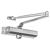 Dynasty Door Closer, Commercial Grade Size 4 Spring, Hydraulic Automatic Series 4000 Door Closer Sprayed Aluminum
