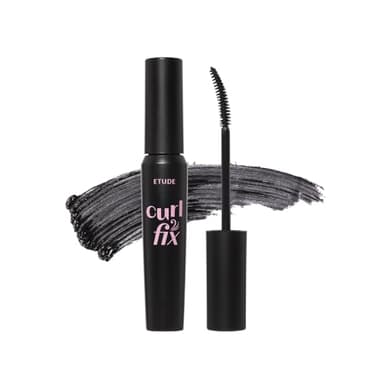 ETUDE Curl Fix Mascara, Lash Mascara, Strong Curl Up, Long-Lasting, Waterproof, Light-Weight, Korean Makeup, Beauty, Vegan Certified, Volume (0.27 Fl Oz)