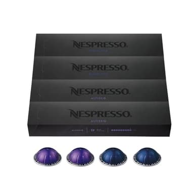 Nespresso Capsules Vertuo, Espresso Bold Variety Pack, Medium and Dark Roast Espresso Coffee, 40-Count Espresso Pods, Brews 1.35oz.