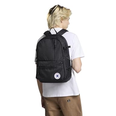 Converse Unisex AdultStraight Edge Backpack, Black, One Size