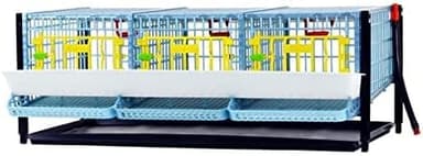 Hatching Time Quail Breeding Cage Indoor Layer Addition, Stackable Quail Pen, Easy Clean, Rust-Free, Power-Washable PP Plastic, Easy Egg Collection with Removable Middle Walls Comfortplast by Cimuka