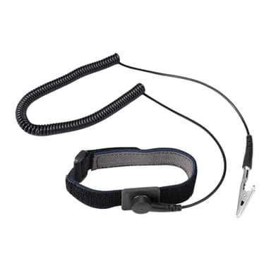 Anti Static Wrist Strap, 11" Anti Static Wristband Grounding Bracelet with Alligator Clip and Extendable Long Cable, Fits Wrist Circumference 6" to 8.5". [Black]