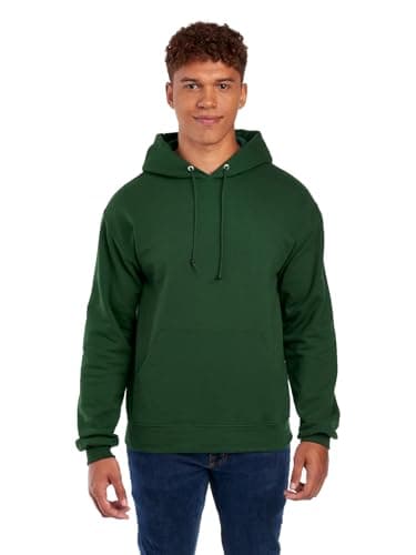 Jerzees Men's Fleece Pullover Hoodie, Forest Green, Medium